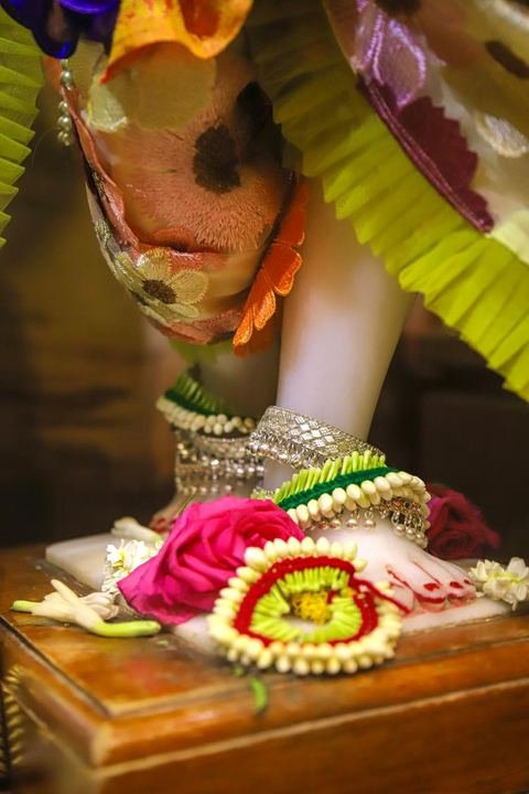Sri Sri Gaura Nitai decorated for Gaur Purnima at ISKCON Satara — photo 3 of 17