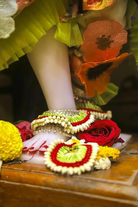 Sri Sri Gaura Nitai decorated for Gaur Purnima at ISKCON Satara — photo 8 of 17