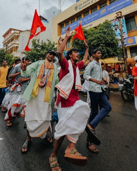 Lord Jagannath, Baladeva, and Subhadra decorated for Rathyatra 2026 at ISKCON Satara — photo 13 of 16